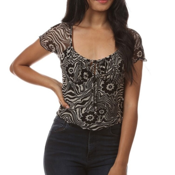 NEW! Moa Moa flesh top sz large NWT - Picture 1 of 5